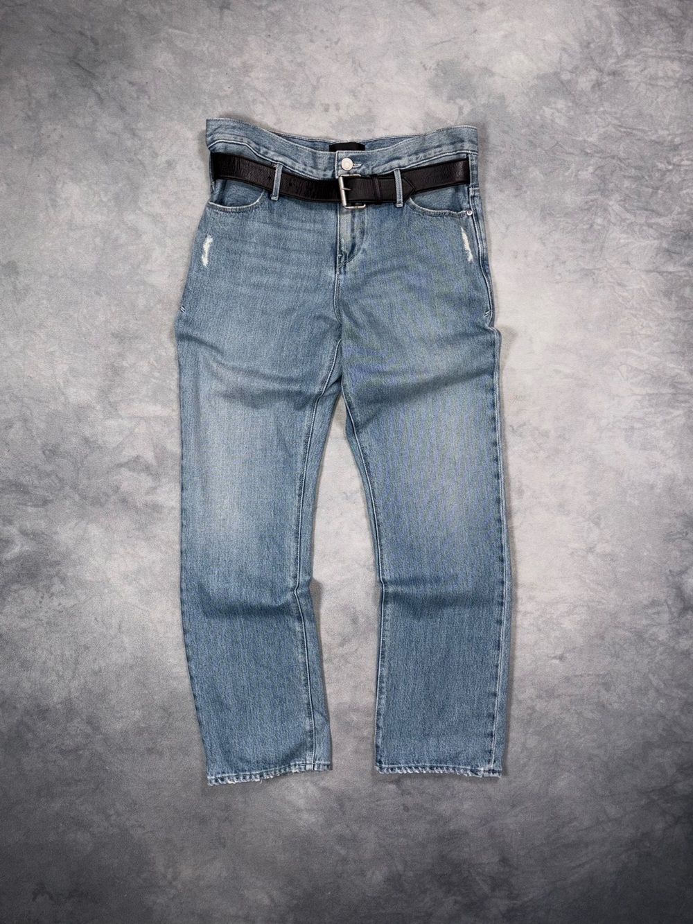 RTA LA Distressed Belted Luxury Y2K Grunge Archive Denim Jeans RRP850$+